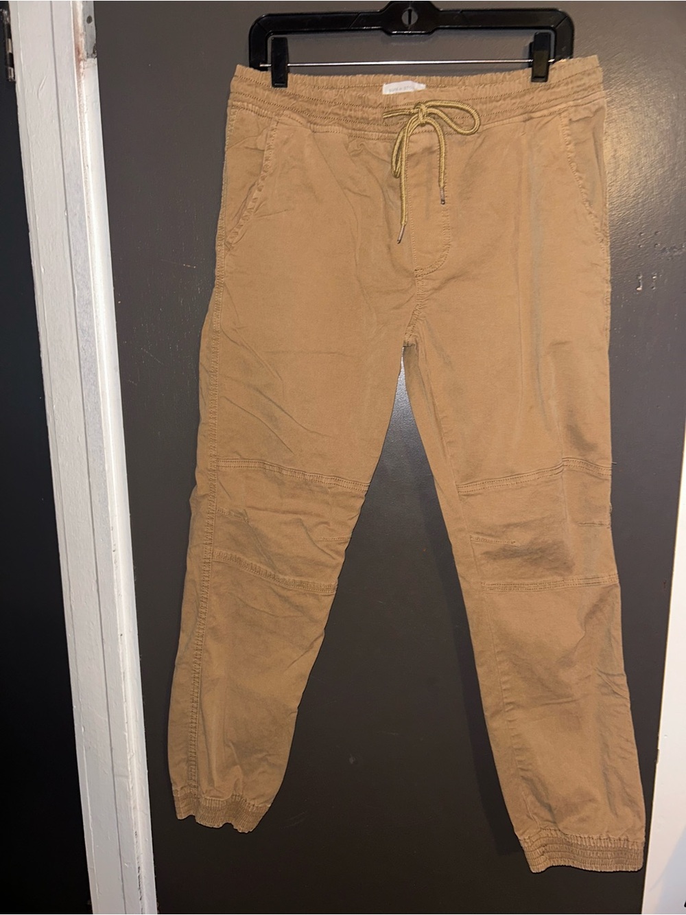 Sun + Stone Men's Drawstring Khakis in Tan